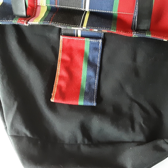 NEW Mondani New York Striped Nylon Tote - Picture 9 of 11